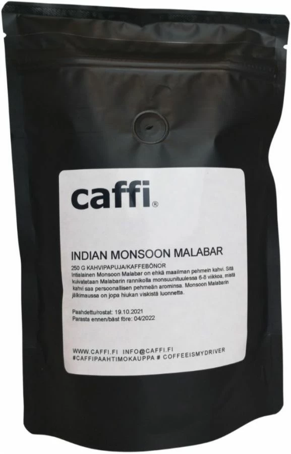 Caffi India Monsoon Malabar 250 G Coffee Beans 1 Caffi India Monsoon Malabar 250 G Coffee Beans