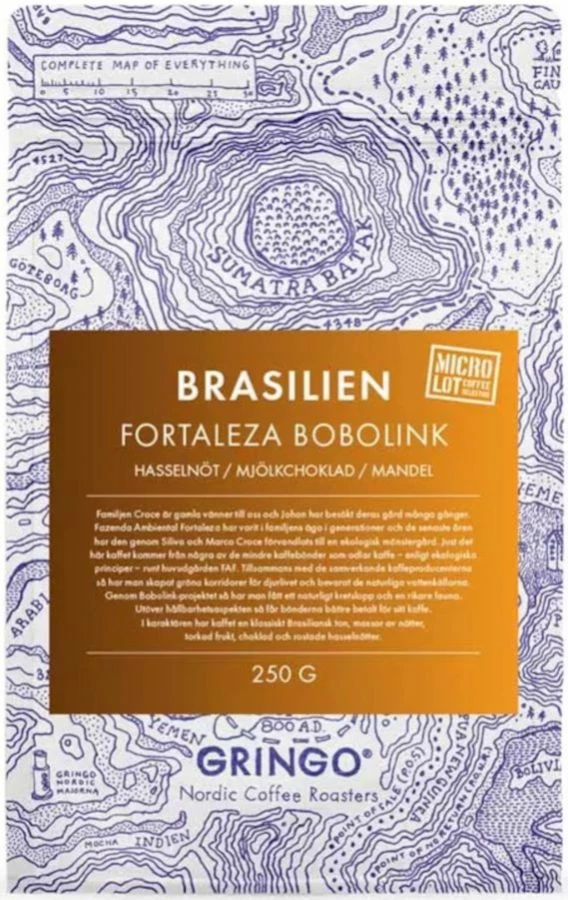 Gringo Nordic Brasilien Fortaleza Bobolink 250 G Coffee Beans 1 Gringo Nordic Brasilien Fortaleza Bobolink 250 G Coffee Beans