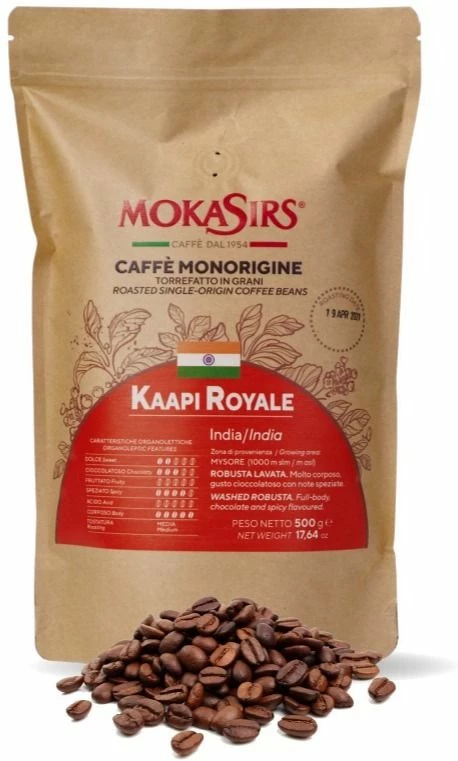 Coffee Beans MokaSirs India Kaapi Royale 500 G 1 Coffee Beans MokaSirs India Kaapi Royale 500 G