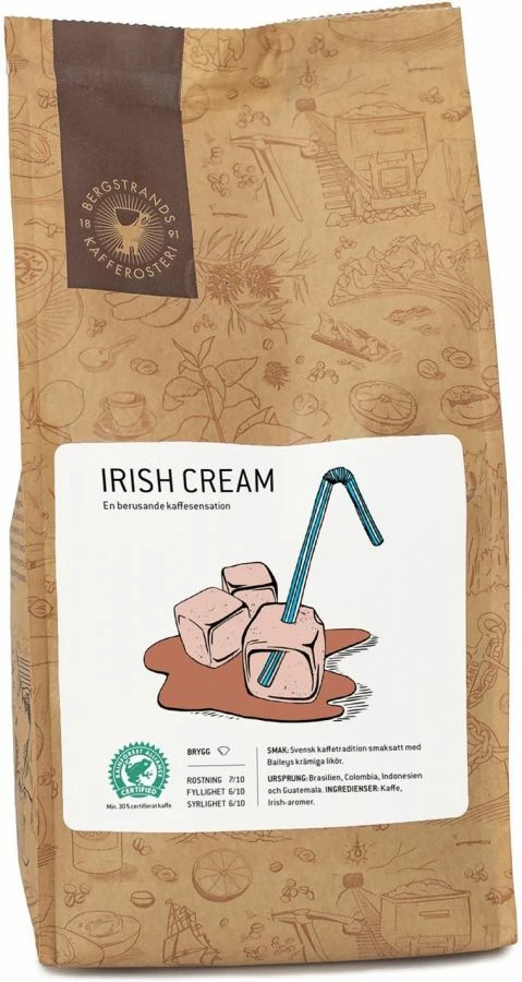 Bergstrands Kafferosteri Bergstrands Irish Cream Flavoured Coffee 250 G Ground 1 Bergstrands Kafferosteri Bergstrands Irish Cream Flavoured Coffee 250 G Ground