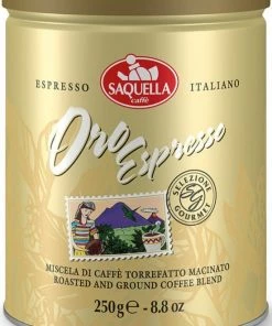 Ground Coffee For Moka Pots Saquella Gourmet Oro Espresso 250 G Ground Coffee
