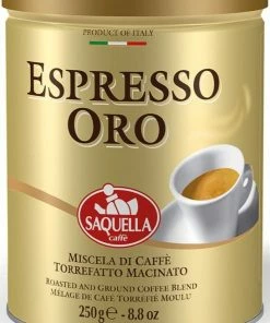 Ground Coffee For Moka Pots Saquella Espresso Oro 250 G Ground Coffee