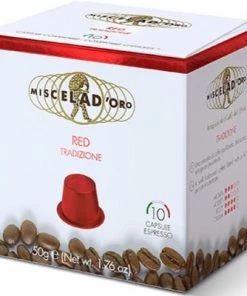 Miscela D'Oro Red Nespresso Compatible Coffee Capsules 10 Pcs
