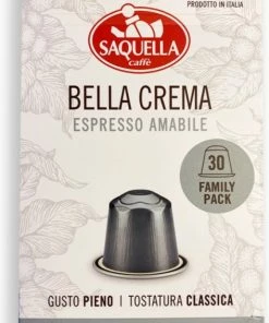 Nespresso Compatible Coffee Capsules Saquella NEW Bella Crema Nespresso-Compatible Coffee Capsules 30 Pcs