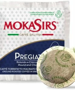 Coffee Capsules & Coffee Pods MokaSirs Pregiato Bidose Ø 52 Mm Espresso Pods 100 Pcs