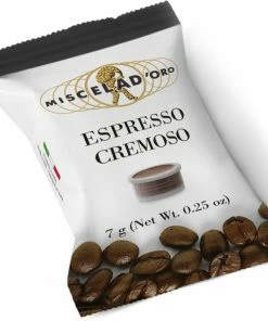 Lavazza Espresso Point Compatible Coffee Capsules Miscela D'Oro Espresso Cremoso Espresso Capsules 100 Pcs