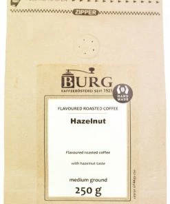 Burg Flavoured Coffee, Hazelnut 250 G Ground
