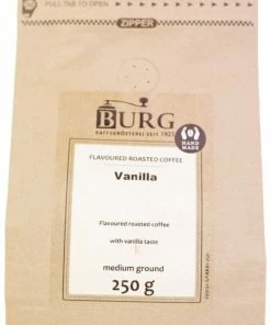 Burg Flavoured Coffee, Vanilla 250 G Ground