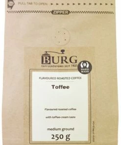 Burg Flavoured Coffee, Toffee 250 G Ground