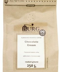 Burg Flavoured Coffee, Chocolate Cream 250 G Ground