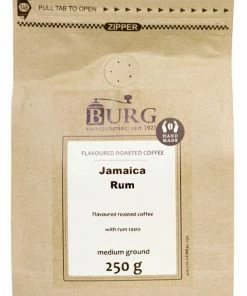 Burg Flavoured Coffee, Jamaica Rum 250 G Ground