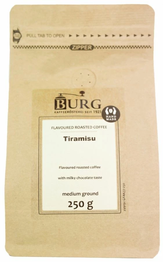 Burg Flavoured Coffee, Tiramisu 250 G Ground 1 Burg Flavoured Coffee, Tiramisu 250 G Ground
