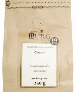Burg Flavoured Coffee, Cream 250 G Ground
