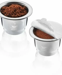 Coffee Capsules & Coffee Pods Gefu Conscio Reusable Nespresso-Compatible Coffee Capsules, 2 Pcs