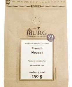 Burg Flavoured Coffee, French Nougat 250 G Ground