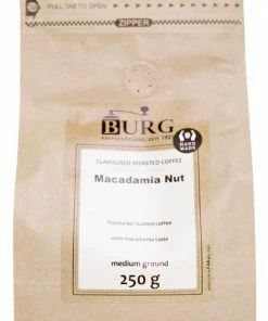 Burg Flavoured Coffee, Macadamia Nut 250 G Ground