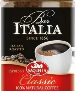 Natural Instant Coffee Saquella Bar Italia Espresso Classical Instant Coffee 100 G