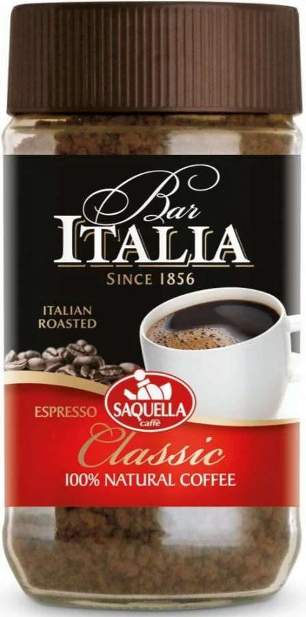 Natural Instant Coffee Saquella Bar Italia Espresso Classical Instant Coffee 100 G 1 Natural Instant Coffee Saquella Bar Italia Espresso Classical Instant Coffee 100 G