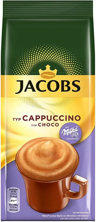 Jacobs Cappuccino Choco Flavoured Instant Coffee 500 G 1 Jacobs Cappuccino Choco Flavoured Instant Coffee 500 G