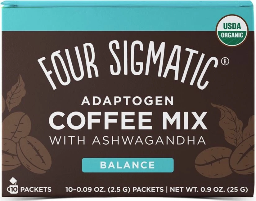 Four Sigmatic Adaptogen Mushroom Coffee Mix With Ashwagandha, 10 Bags 1 Four Sigmatic Adaptogen Mushroom Coffee Mix With Ashwagandha, 10 Bags