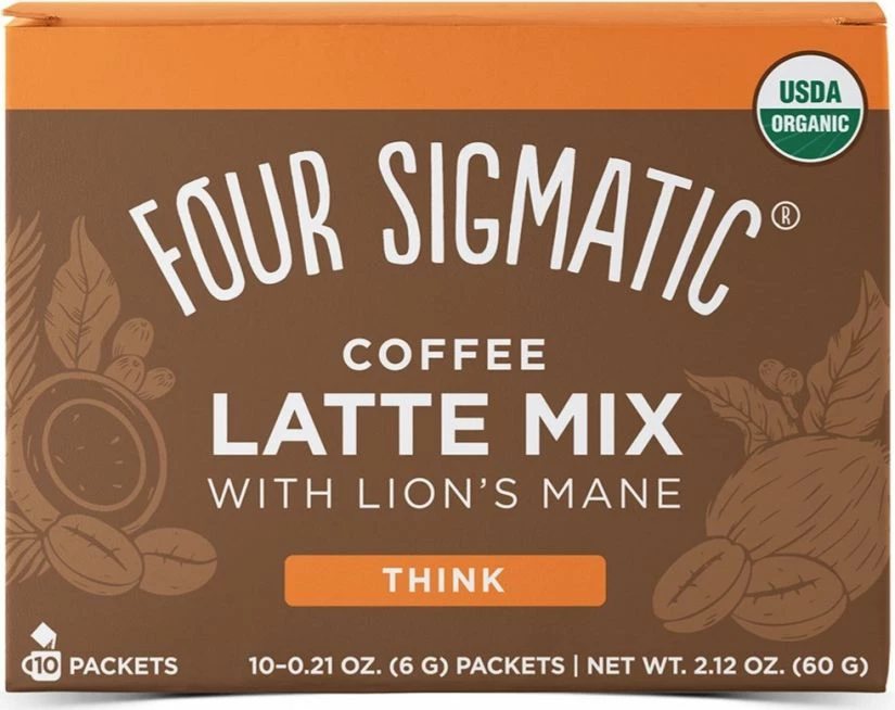 Four Sigmatic Mushroom Coffee Latte Mix With Lion's Mane, 10 Packets 1 Four Sigmatic Mushroom Coffee Latte Mix With Lion's Mane, 10 Packets