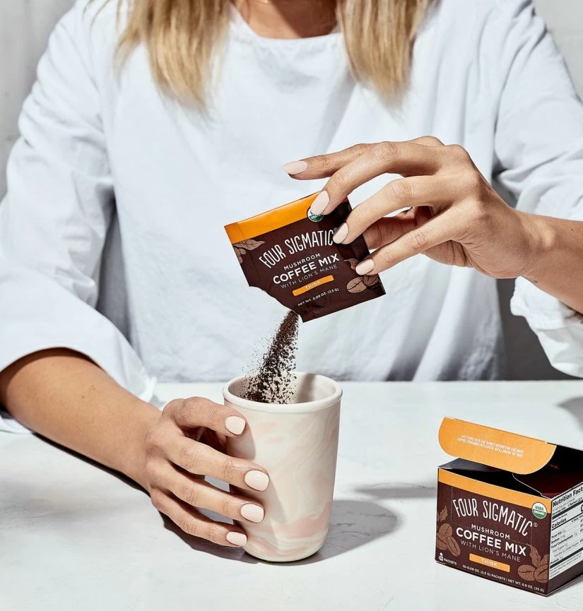 Four Sigmatic Mushroom Coffee Latte Mix With Lion's Mane, 10 Packets 2 Four Sigmatic Mushroom Coffee Latte Mix With Lion's Mane, 10 Packets - Image 2